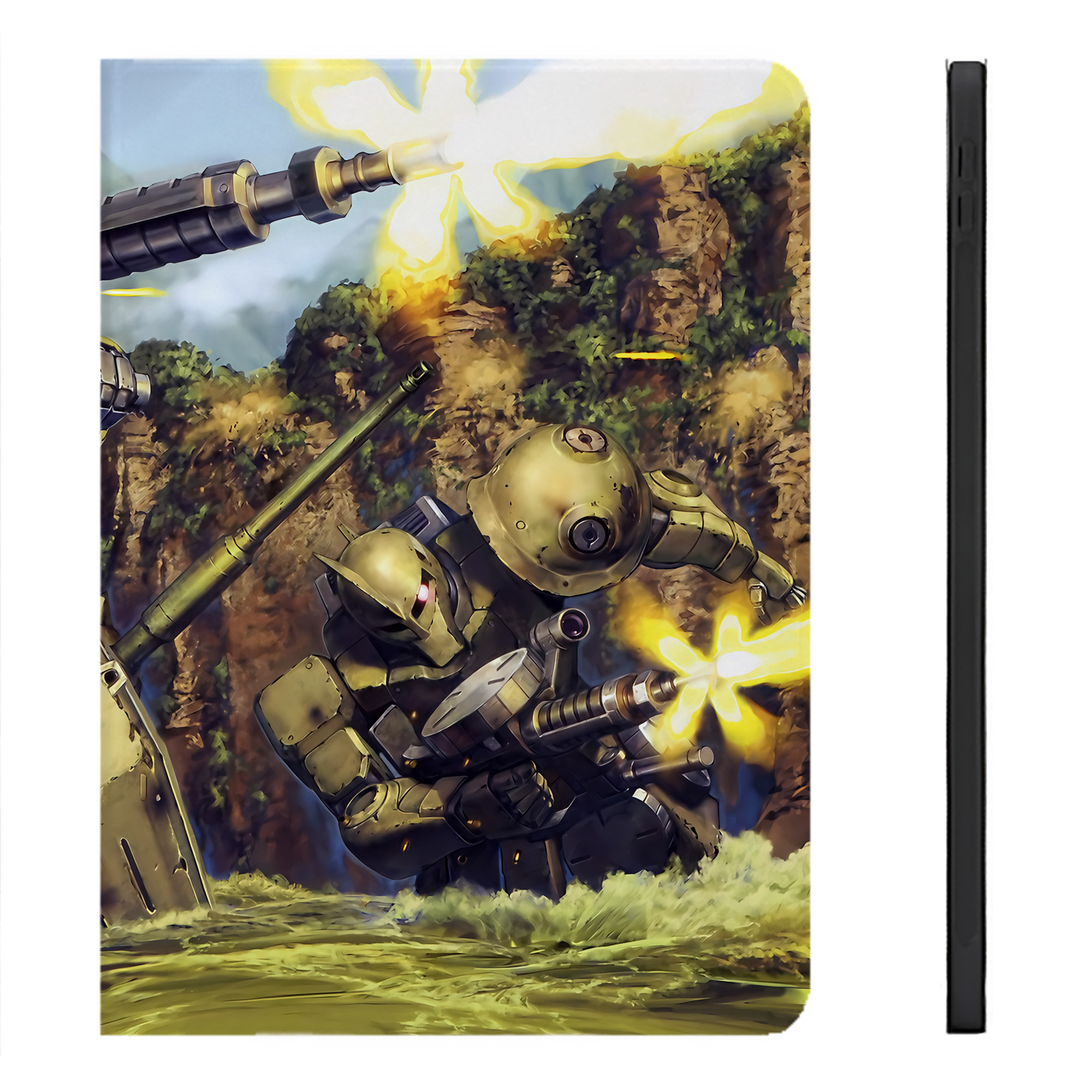 （画像用） 機動戦士ガンダム Mobile Suit Gundam IPadケース ペンホルダー付き ブックスタイルデザイン